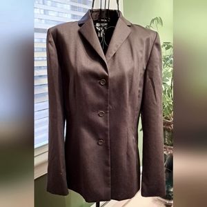 Loft wool blend blazer, dark brown, Women's size 8